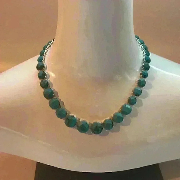 Ralph Lauren Silver Tone Turquoise Necklace - Picture 3 of 7